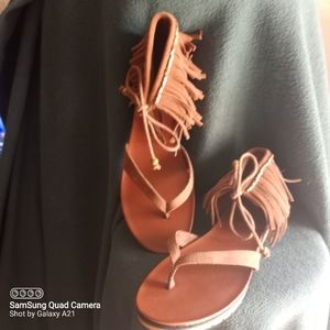 Fringed Sandals New in Box